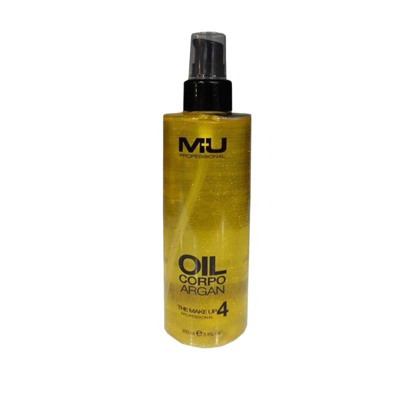 olio corpo argan con gliteer mu make up