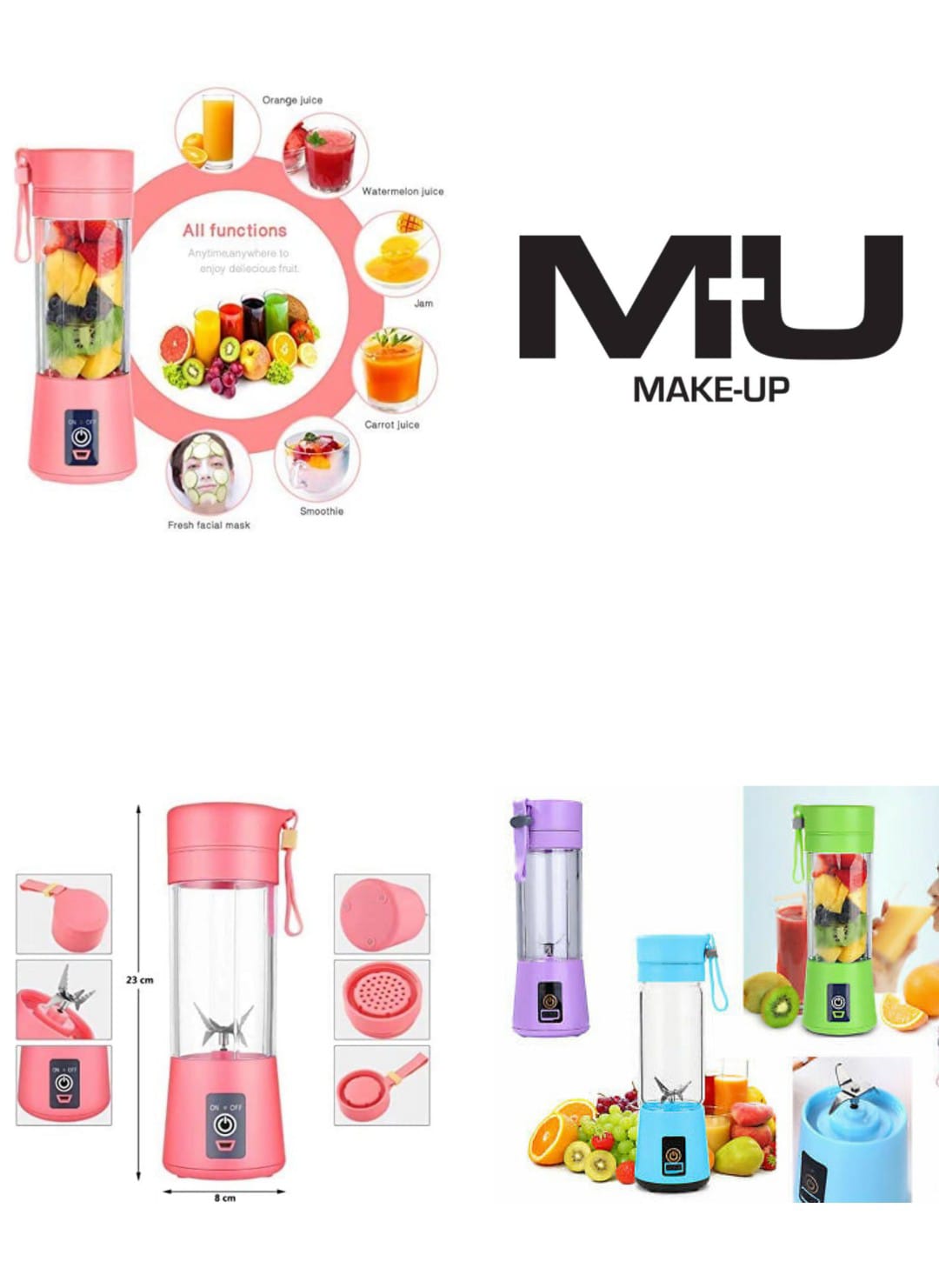 Mini Frullatore elettrico ricaricabile - Mu Make Up Beauty Shop